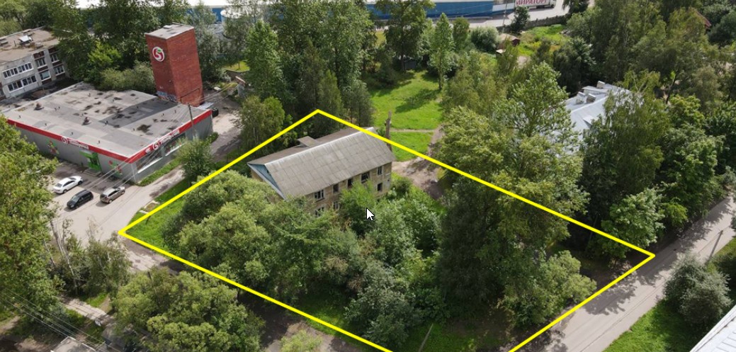 Фото земельного участка по адресу Ленинградская обл, Гатчинский р-н, г Коммунар, ул Советская, д 13
